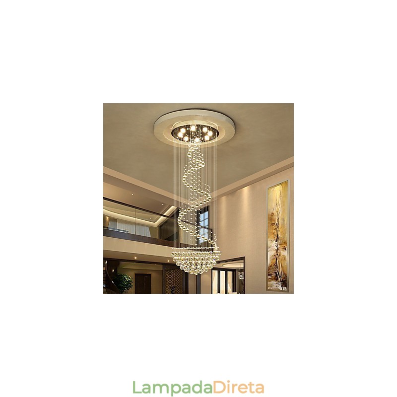 Lustre de cristal moderno para teto, luminária pendente interna, luminárias decorativas