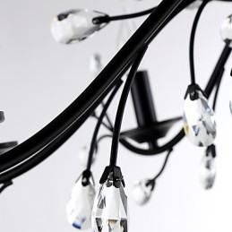 Lustre de cristal com 6 luzes, moderno, contemporâneo, tradicional, clássico, vintage, retrô, pintura country, recurso