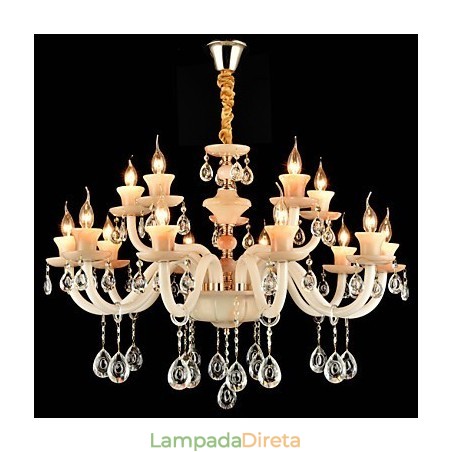 Lustre de jantar de metal estilo mini cristal moderno contemporâneo tradicional clássico galvanizado