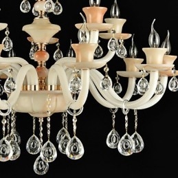 Lustre de jantar de metal estilo mini cristal moderno contemporâneo tradicional clássico galvanizado