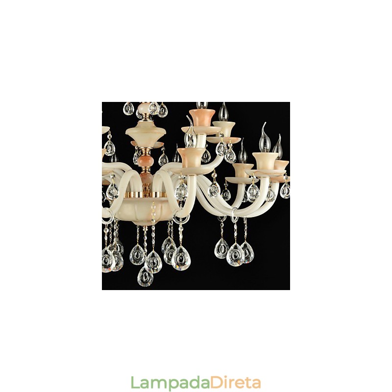 Lustre de jantar de metal estilo mini cristal moderno contemporâneo tradicional clássico galvanizado