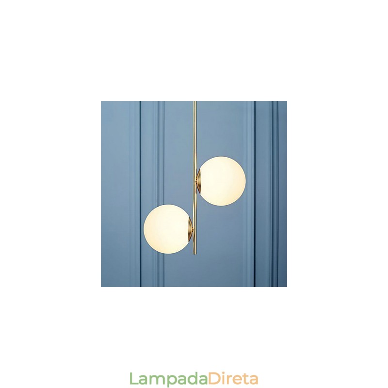 Pintura rústica de chalé para designers, lustre de 2 lâmpadas em metal para lojas internas
