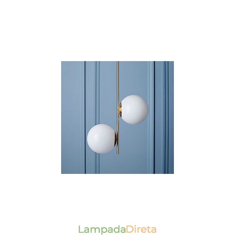 Pintura rústica de chalé para designers, lustre de 2 lâmpadas em metal para lojas internas
