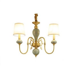 Lustre de latão tradicional clássico country para estilo mini metal com 3 lâmpadas
