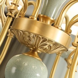 Lustre de latão tradicional clássico country para estilo mini metal com 3 lâmpadas