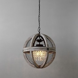 Vintage Metal Amercian Industrial Loft Pintura Cor Lustre de Madeira Lâmpada Pendente Decoração Interna Lâmpada