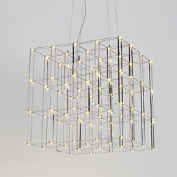 Lustre moderno de aço inoxidável, luminária para loft