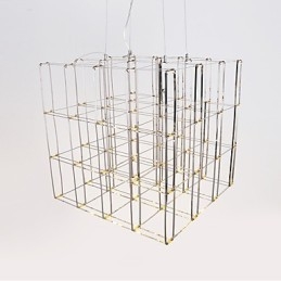 Lustre moderno de aço inoxidável, luminária para loft