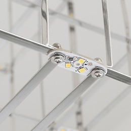 Lustre moderno de aço inoxidável, luminária para loft