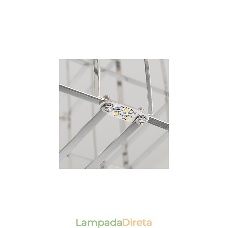 Lustre moderno de aço inoxidável, luminária para loft