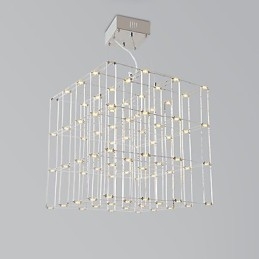 Lustre moderno de aço inoxidável, luminária para loft