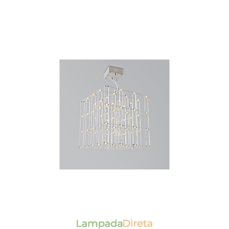 Lustre moderno de aço inoxidável, luminária para loft