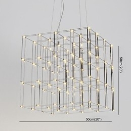 Lustre moderno de aço inoxidável, luminária para loft