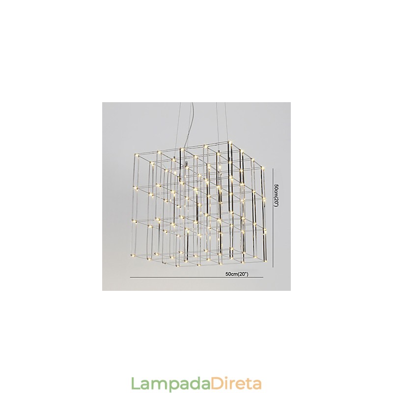 Lustre moderno de aço inoxidável, luminária para loft