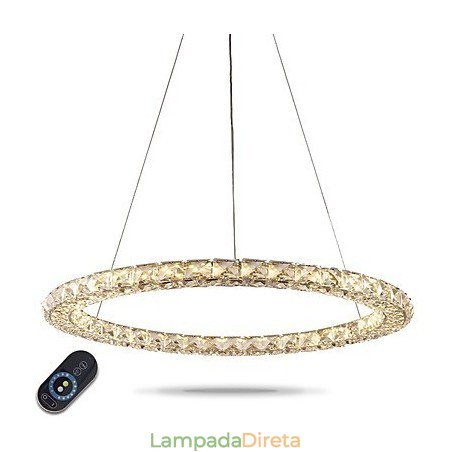 Anel de cristal pingente luz moderna lustre de cristal luzes de teto luminárias internas reguláveis com controle remoto Anel de cristal pingente luz moderna lustre de cristal luzes de teto luminárias internas reguláveis com controle remoto