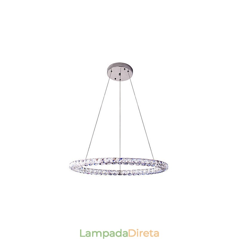 Anel de cristal pingente luz moderna lustre de cristal luzes de teto luminárias internas reguláveis com controle remoto