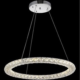 Anel de cristal pingente luz moderna lustre de cristal luzes de teto luminárias internas reguláveis com controle remoto