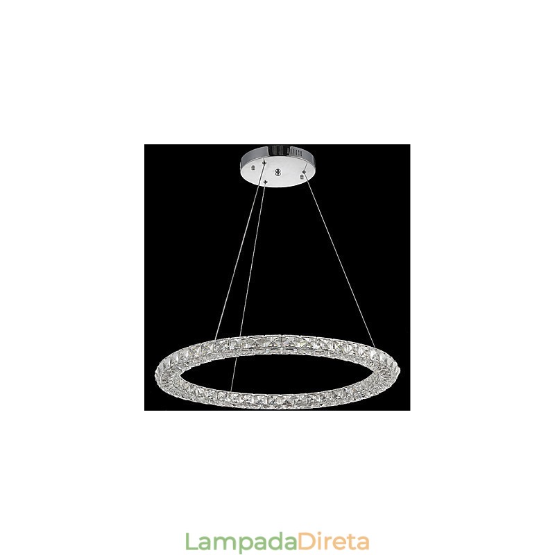 Anel de cristal pingente luz moderna lustre de cristal luzes de teto luminárias internas reguláveis com controle remoto
