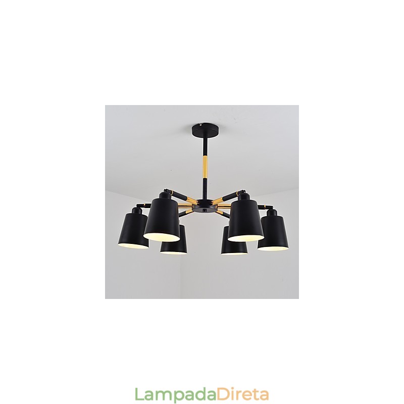 Luminária pendente tradicional clássica com pintura para estilo mini madeira bambu