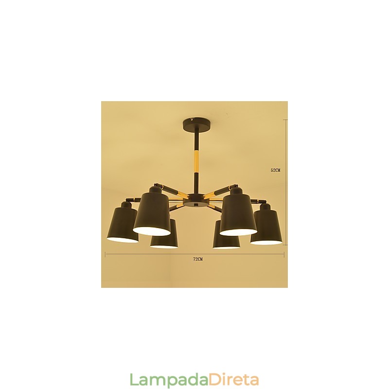 Luminária pendente tradicional clássica com pintura para estilo mini madeira bambu