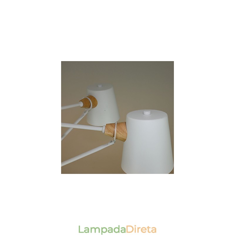 4 Luz Multi Cores Macaron Madeira Vintage Pintura Característica Lustre de Metal