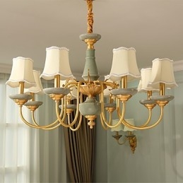 Lustre todo em cobre Lustre decorativo em jade KP8