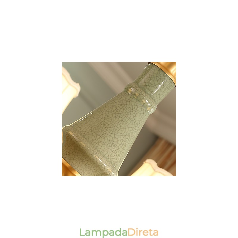 Lustre todo em cobre Lustre decorativo em jade KP8