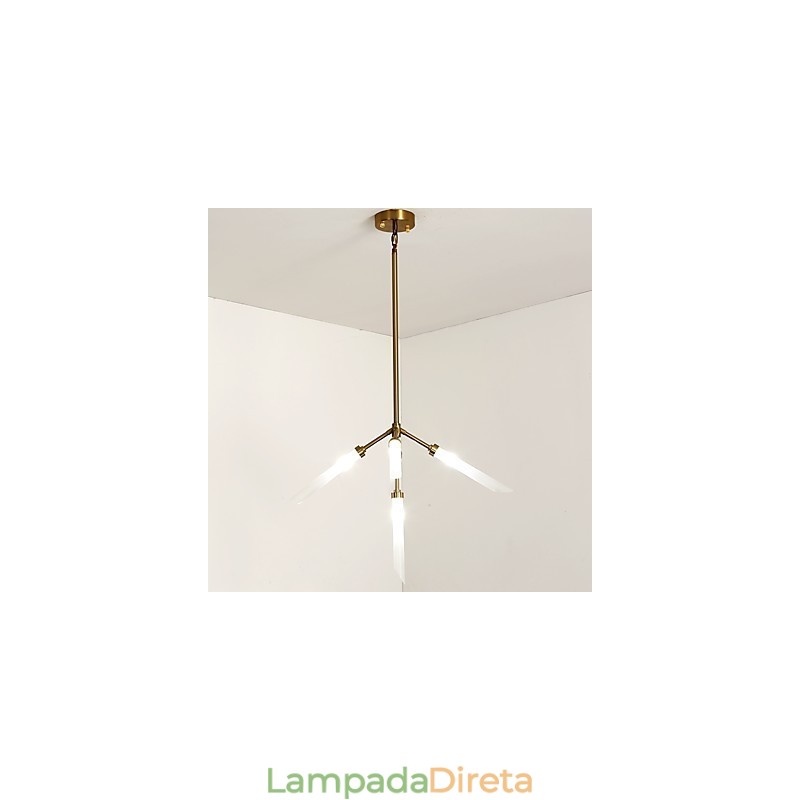 Lustre moderno e contemporâneo personalizado estilo mini de 5 luzes