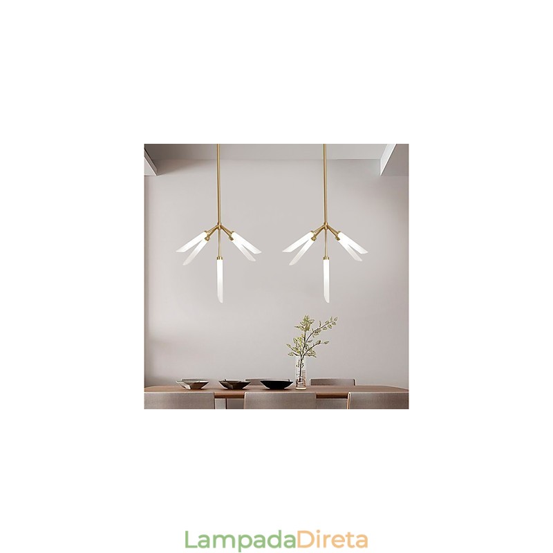 Lustre moderno e contemporâneo personalizado estilo mini de 5 luzes