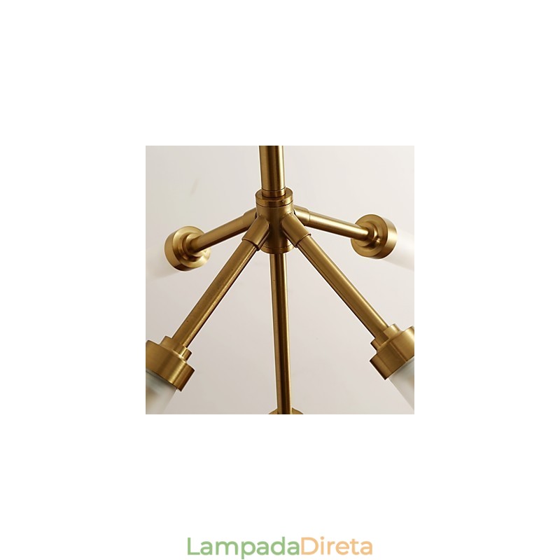 Lustre moderno e contemporâneo personalizado estilo mini de 5 luzes