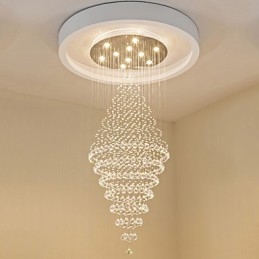 Luminária pendente de cristal contemporânea para teto, lustre moderno, iluminação suspensa para casa, luminárias, lustre