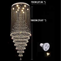 Luminária pendente de cristal contemporânea para teto, lustre moderno, iluminação suspensa para casa, luminárias, lustre