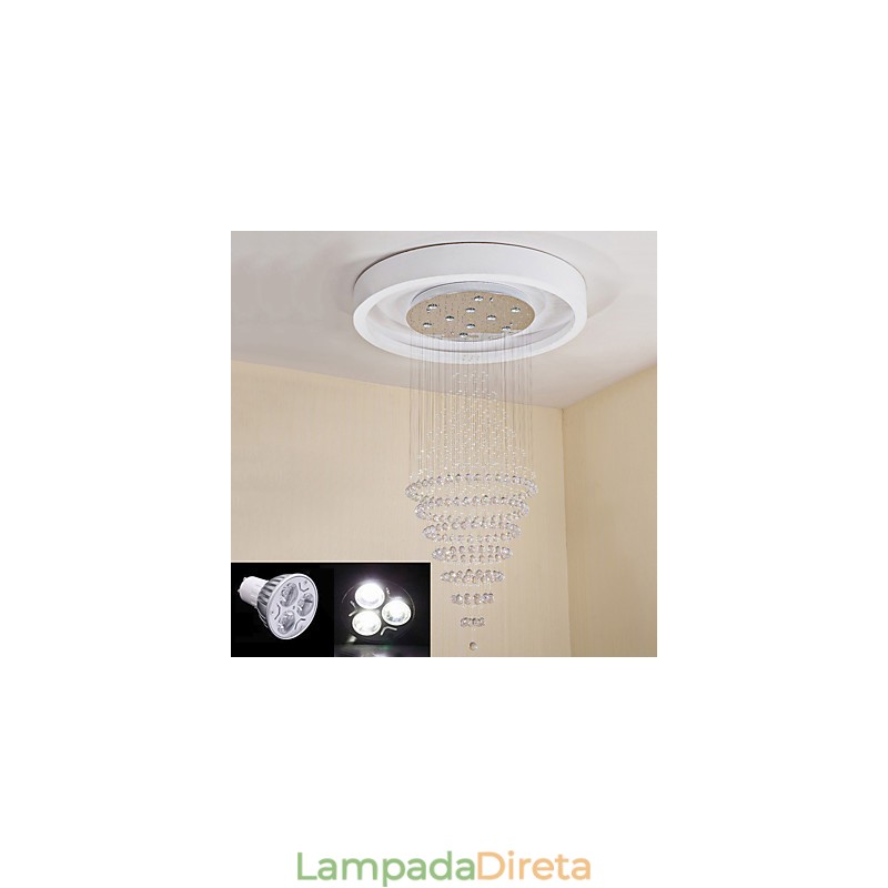 Luminária pendente de cristal contemporânea para teto, lustre moderno, iluminação suspensa para casa, luminárias, lustre