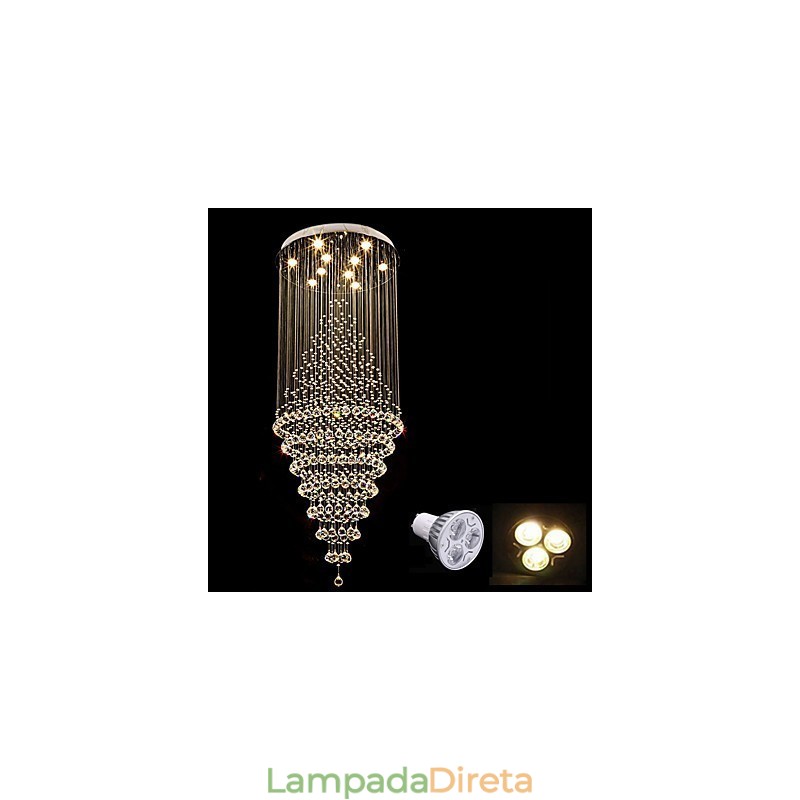 Luminária pendente de cristal contemporânea para teto, lustre moderno, iluminação suspensa para casa, luminárias, lustre