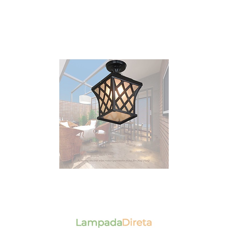 Lâmpada rural americana jardim pátio porta ao ar livre à prova d'água uva droplight