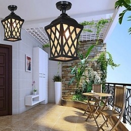 Lâmpada rural americana jardim pátio porta ao ar livre à prova d'água uva droplight