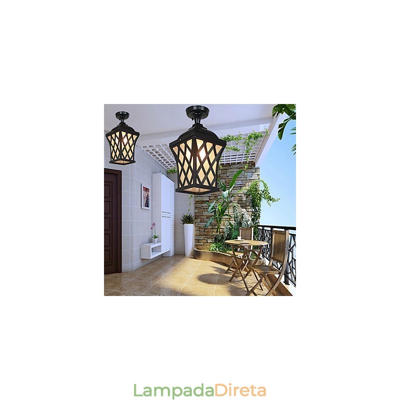 Lâmpada rural americana jardim pátio porta ao ar livre à prova d'água uva droplight