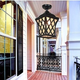 Lâmpada rural americana jardim pátio porta ao ar livre à prova d'água uva droplight