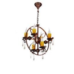 Lustre de metal rústico estilo chalé vintage retrô country globo pintura característica para designers de estilo mini