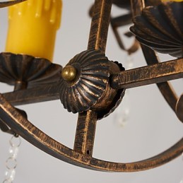 Lustre de metal rústico estilo chalé vintage retrô country globo pintura característica para designers de estilo mini