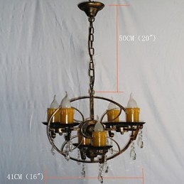 Lustre de metal rústico estilo chalé vintage retrô country globo pintura característica para designers de estilo mini