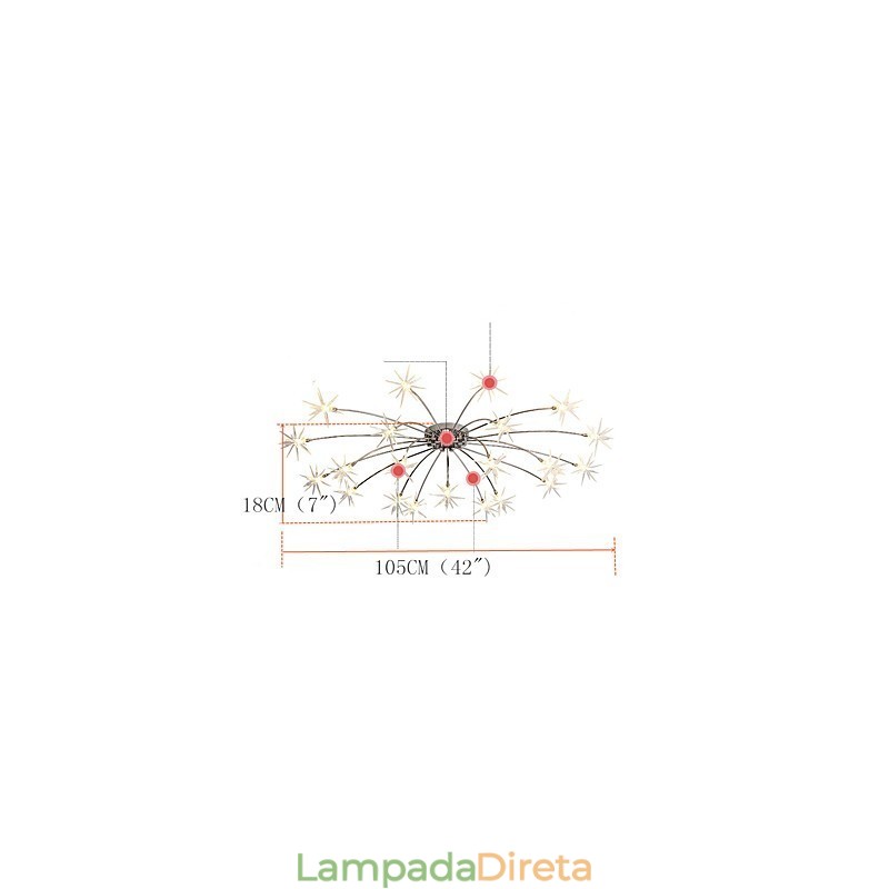 Recurso cromado contemporâneo moderno para lustre infantil de metal de designers de estilo mini
