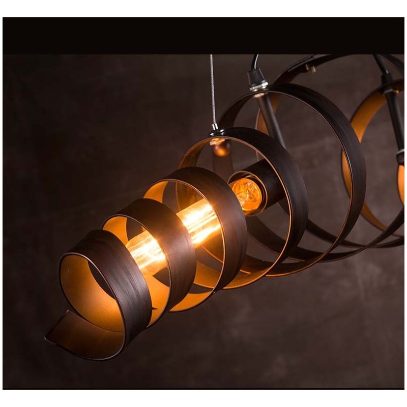 Lâmpada de ferro retrô Lustre moderno minimalista estilo industrial