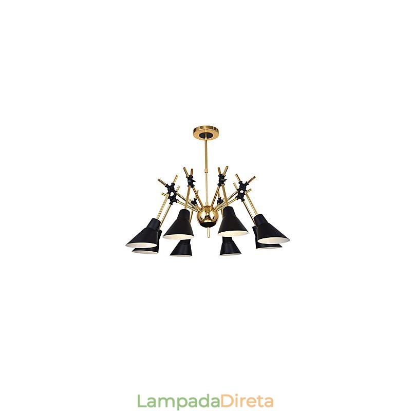 Lustre de arte personalizado com direção ajustável, luminária de lustre N