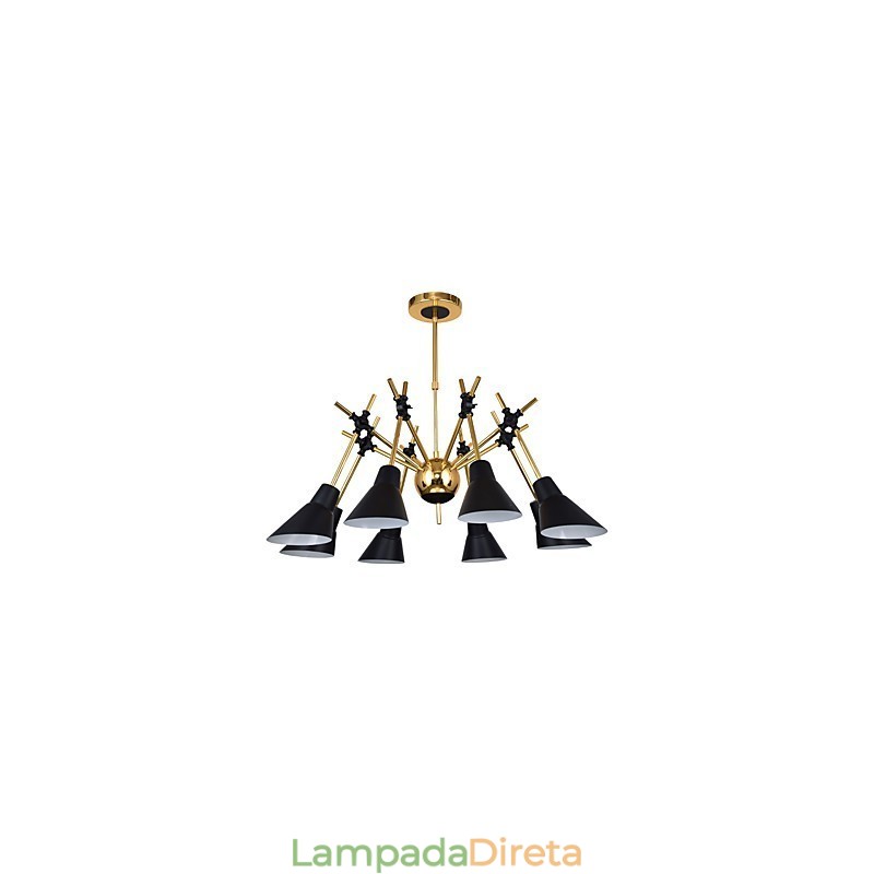 Lustre de arte personalizado com direção ajustável, luminária de lustre N