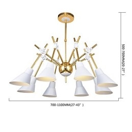 Lustre de arte personalizado com direção ajustável, luminária de lustre N