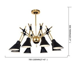 Lustre de arte personalizado com direção ajustável, luminária de lustre N