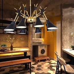 Lustre de arte personalizado com direção ajustável, luminária de lustre N