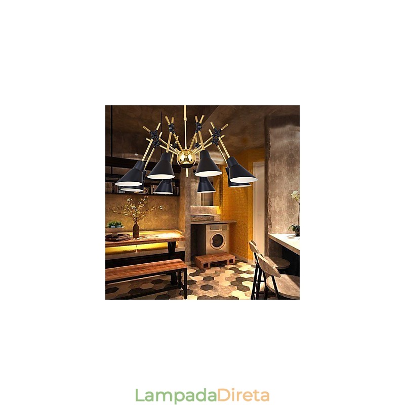 Lustre de arte personalizado com direção ajustável, luminária de lustre N