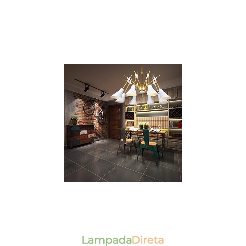 Lustre de arte personalizado com direção ajustável, luminária de lustre N